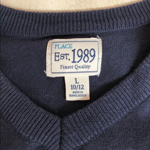 Children’s place navy sweater vest size 10/12 - Picture 3 of 3